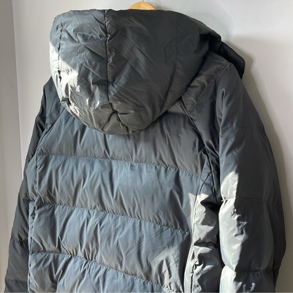 Gap Puffer Hooded Coat Knee Length Down Feather Black Size Medium - Picture 5 of 13